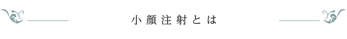 小顔注射とは